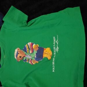 Ralph Lauren Kids Tee with Polo Bear in Green